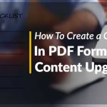 How To Create A Checklist In PDF Format For Content Upgrades