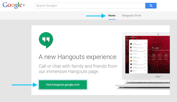 Visit Google Hangouts