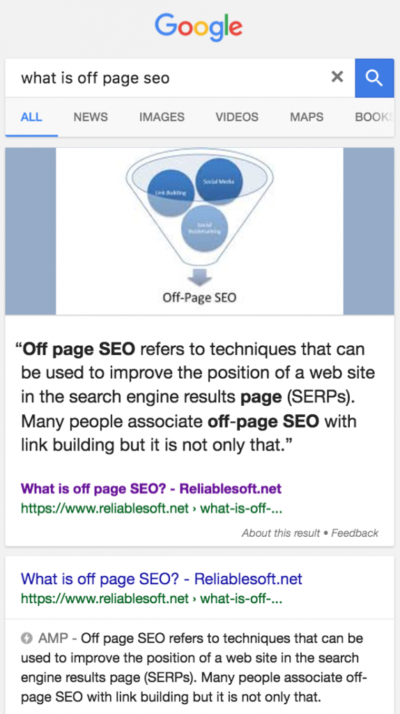AMP Rich Snippets Example
