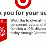 Veterans Day Discounts: 10% Off Target for Military Families Until 11/11