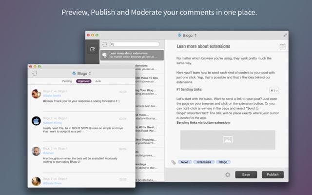 moderate WordPress comments desktop
