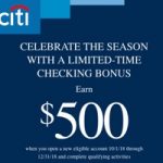 Citibank $500 Checking Account Bonus 2018